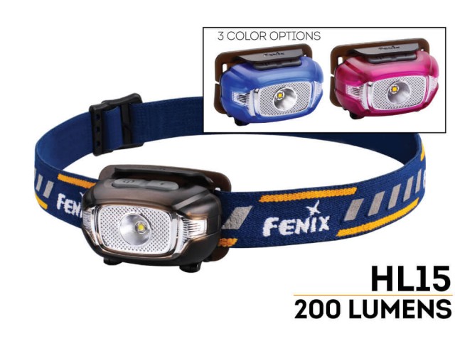 Naglavna svetilka FENIX HL15 - črna