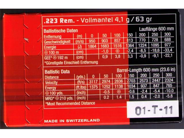 Naboj GECO .223 Rem VM 4,1g