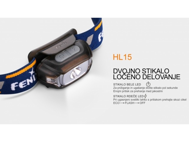 Sveća za glavu FENIX HL15 - plava