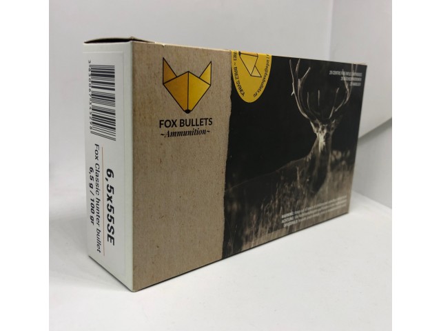 Munizioni FOX 6,5x55 SE 6,5g