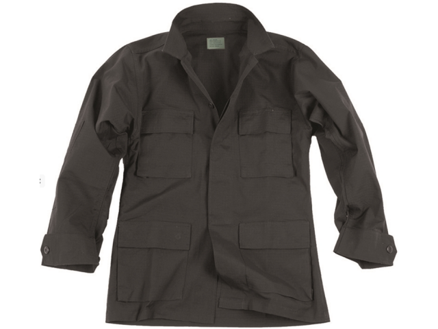 Jacke MILTEC BDU Schwarz RIPSTOP - letzte Stückzahl