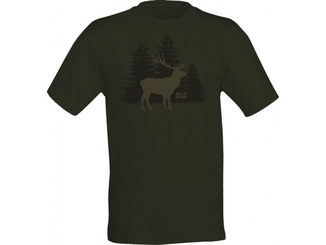 Kratka majica WZ Jelen/gozd - zelena