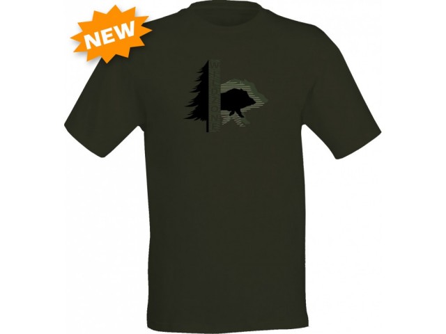 Majica T-shirt WZ drevo/divji prašič ŠT.: M in 3XL