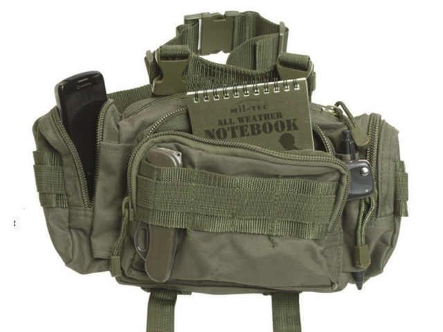 Torba za okoli pasu modular MOLLE zelena