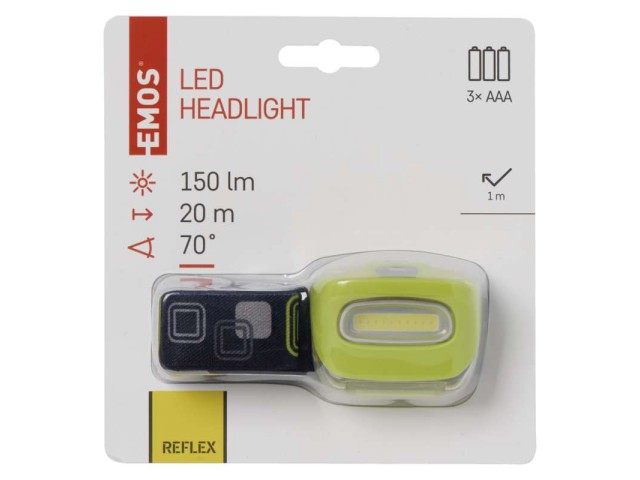 COB LED Headlamp 3x AAA, 140 lm, 17 m