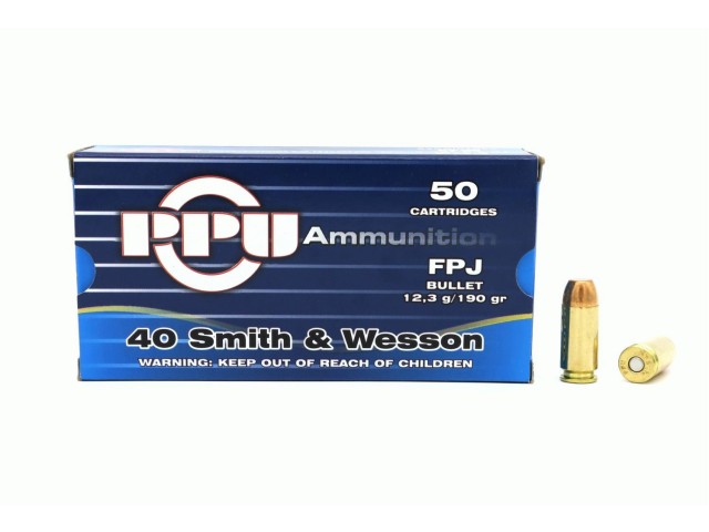 PPU .40 S&W FPJ - 12.3g Cartridge