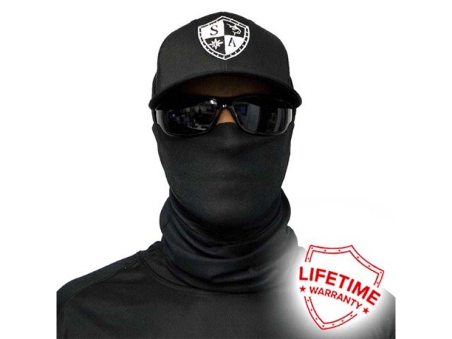Face Scarf Solid Black - black