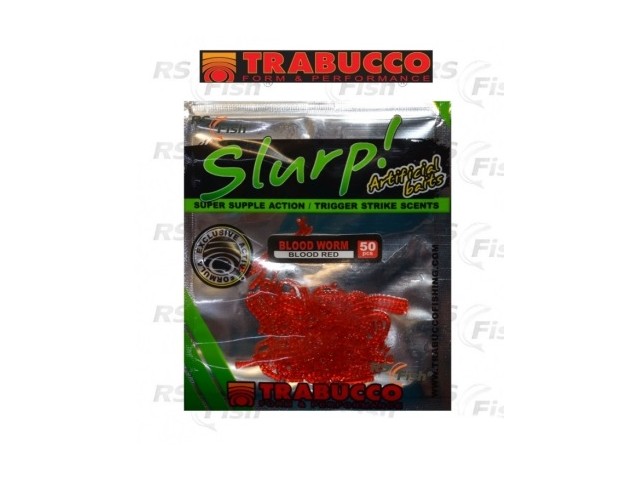 Artificial worms TRABUCCO BLOOD RED