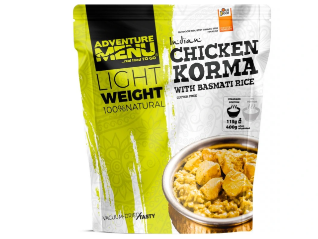 Obrok ADVENTURE MENU Piščančija Korma z Basmati rižem - 400g