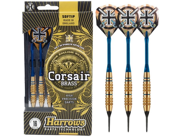 Set 3 pikad HARROWS Corsair BRASS blue - 16 g