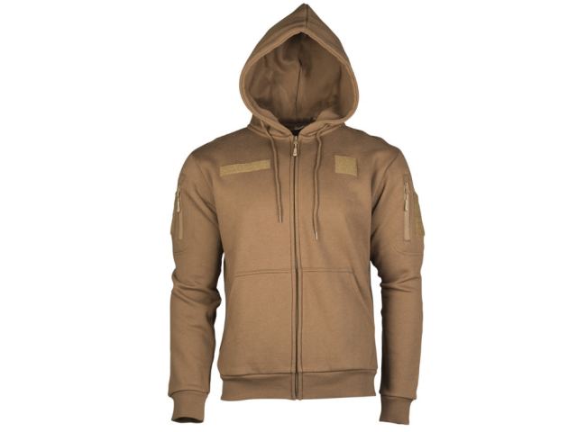 MIL TEC tactical hoodie with zipper coyote