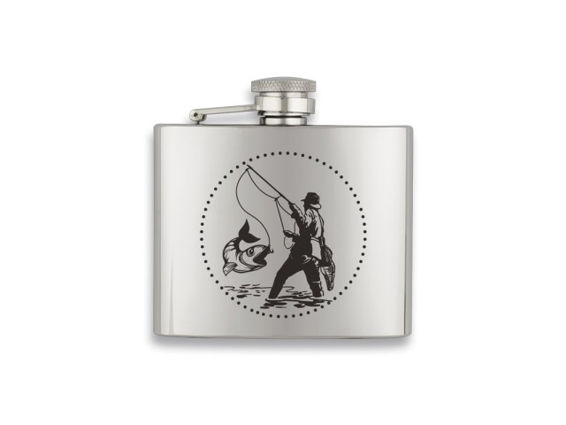 Hip flask ALBAINOX 5 oz fisherman