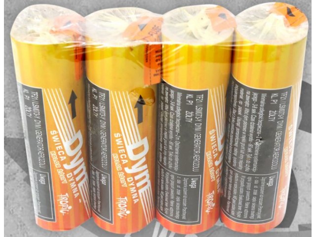 Dimna tuba TROPIC Oranžna - 25 mm 40 sek (4 kosi)
