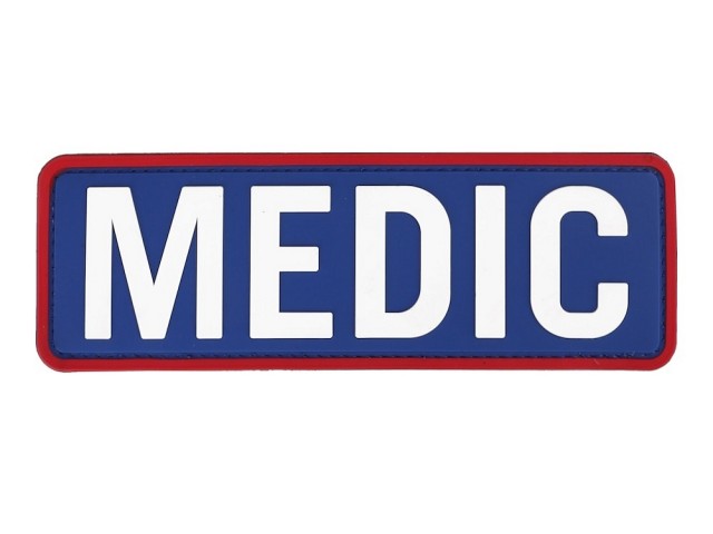 Distintivo MEDIC PVC blu/rosso riccio - grande