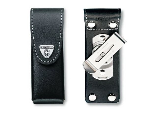 Etui za nož VICTORINOX usnjen črn z zaponko