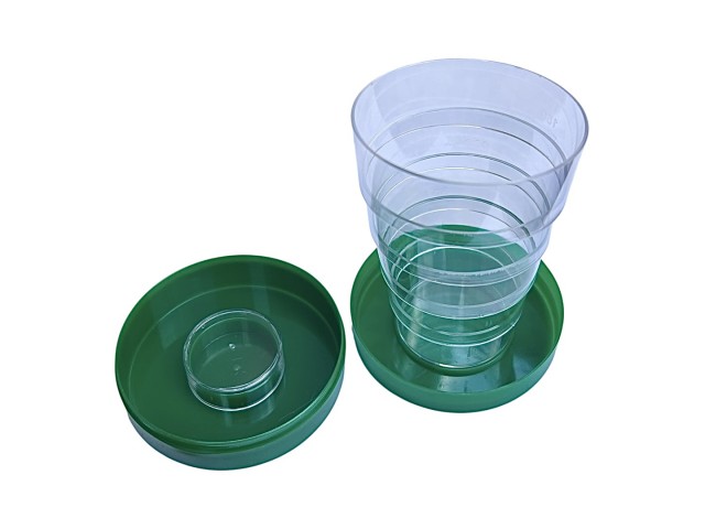 Zložljiv kozarec ZELEN plastičen - 150 ml