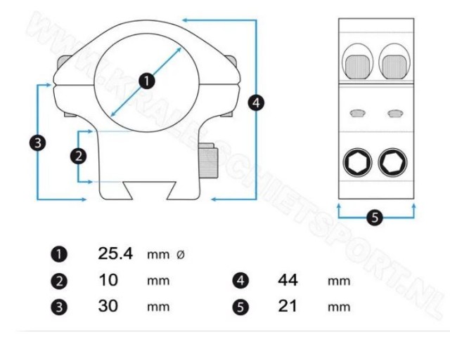 Scope rings UMAREX 2.1659 - 25,4 mm