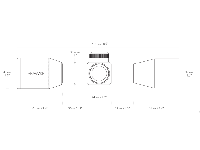 Telescopio per balestra HAWKE 3x32 XB SR