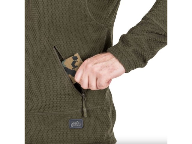 Fleece shirt HELIKON Alpha Hoodie without hood - black