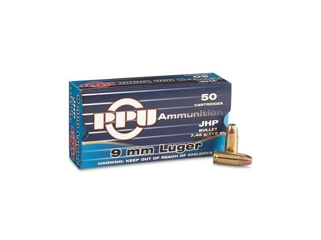 Municija PPU 9mm JHP 7,45g/115gr