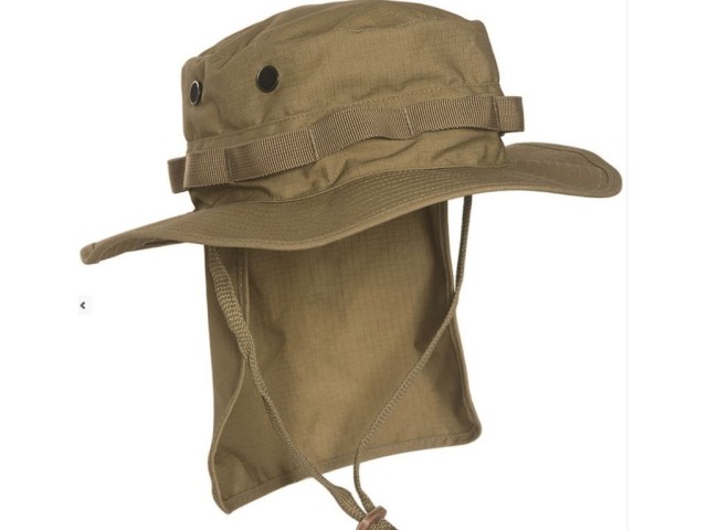 US JUNGLE RIPSTOP Hat Khaki with Neck Protection