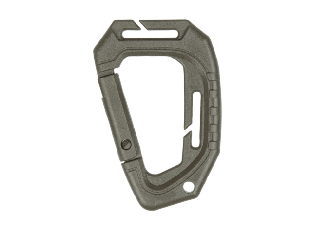 Tactical carabiner ABS plastic 8.5 cm GREEN - 2 pcs