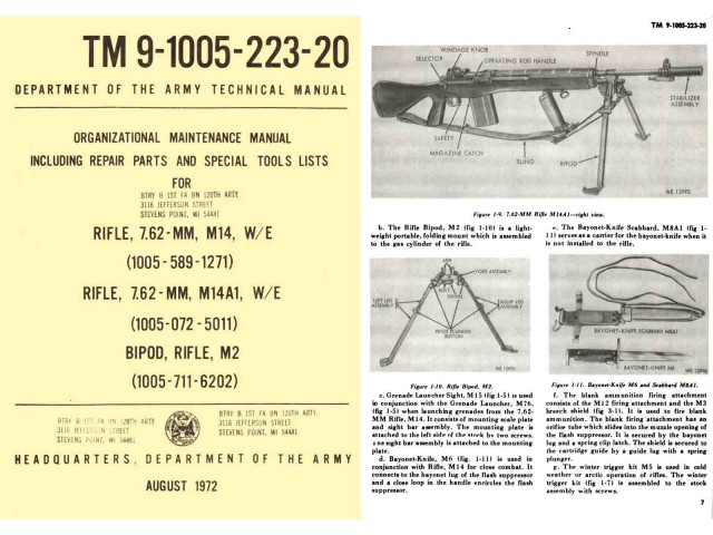 Rifle guide 7.62-mm, m14, w/e