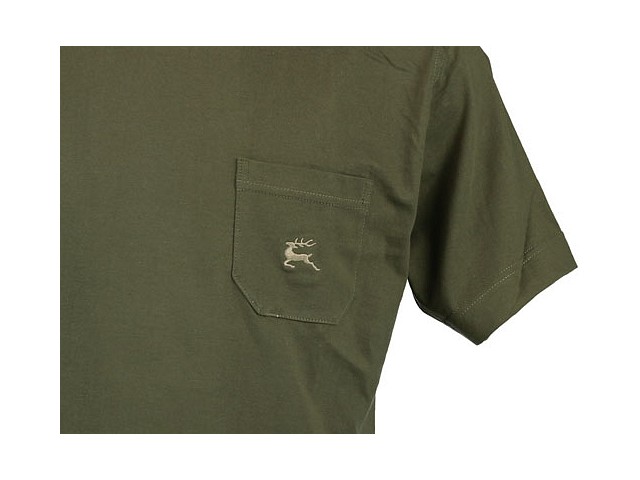 Majica kratki rokav z POLO majhnim našitim lovskim motivom