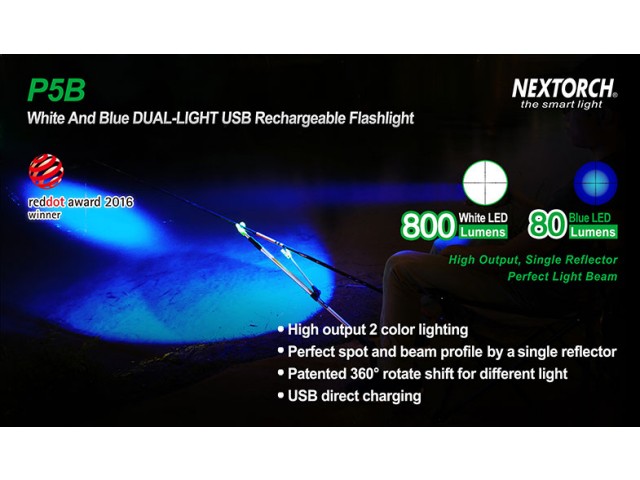 Flashlight NEXTORCH P5B - blue light