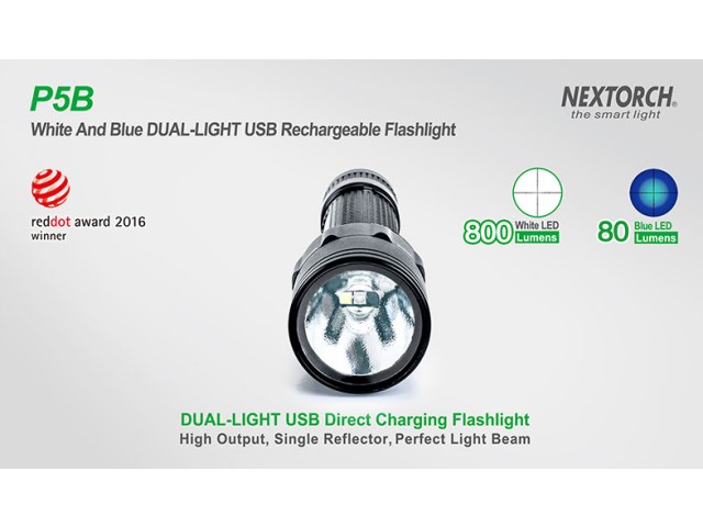 Flashlight NEXTORCH P5B - blue light