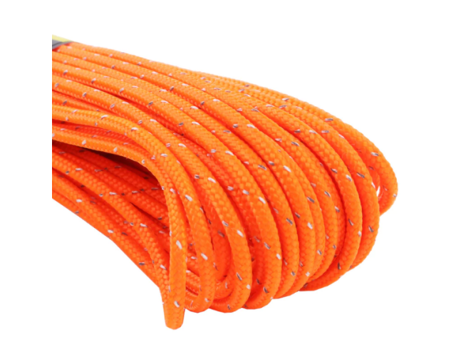 Vrvica ATWOOD ROPE ˝Paracord 550 Reflective˝ - oranžna 15,24m/50ft