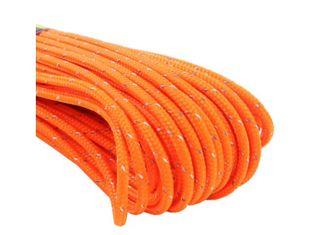 Vrpca ATWOOD ROPE ˝Paracord 550 Reflective˝ - narančasta 15,24m/50ft