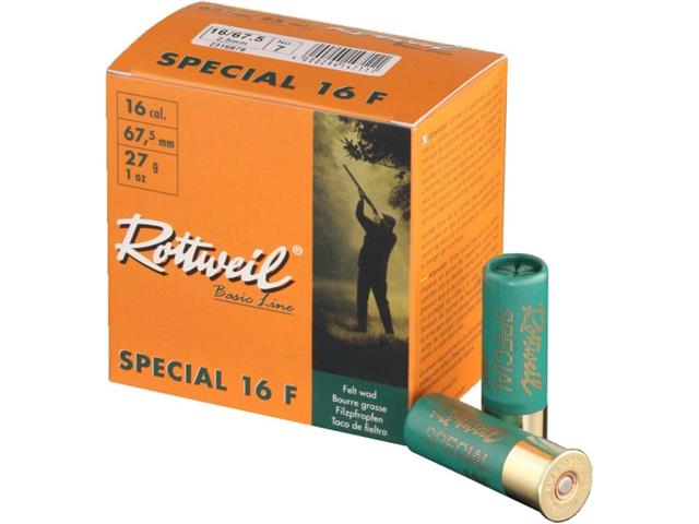 Naboj Rottweil Special 16F 16/70  2.0mm 27g