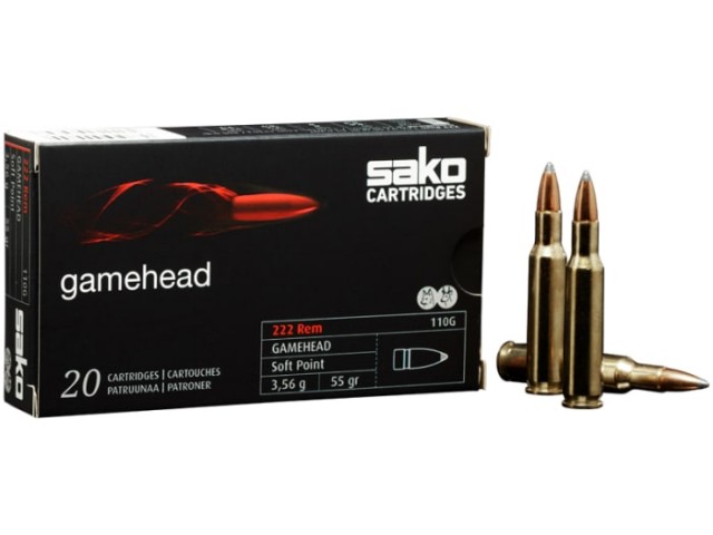 Cartuccia SAKO .222 Rem. Gamehead  3.56 g