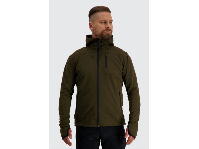 Powerfleece da caccia ALASKA 1795 Sniper con cappuccio- muschio/verde
