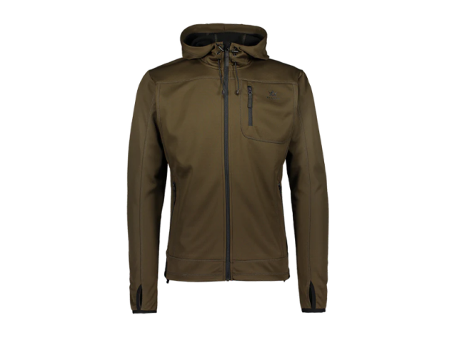Powerfleece da caccia ALASKA 1795 Sniper con cappuccio- muschio/verde