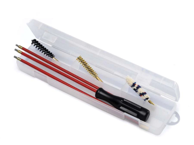 Rifle cleaning kit with three-piece brass cleaning rod.5,5 mm (.22)