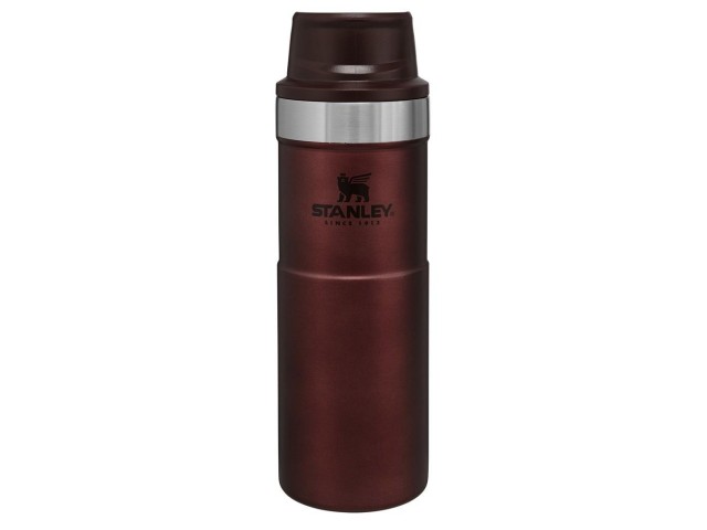 Termo lonček z enoročnim odpiranjem STANLEY Travel mug 0,473 l- rdeča