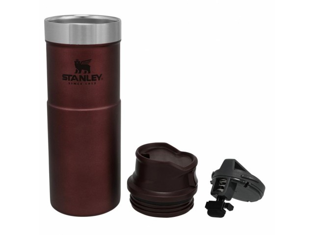 Termo lonček z enoročnim odpiranjem STANLEY Travel mug 0,473 l- rdeča