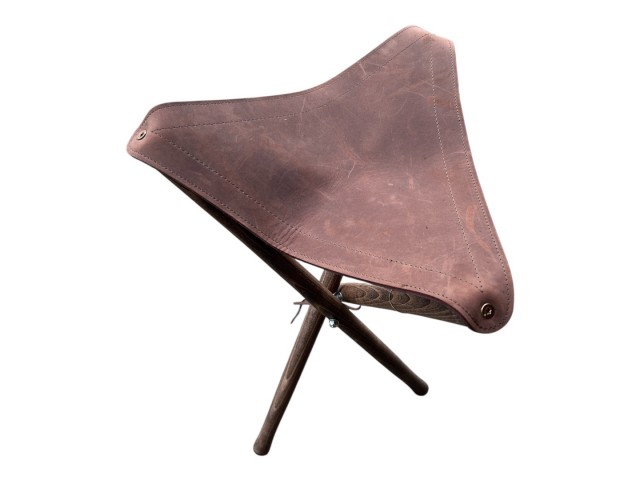 Wooden tripod stool 60 cm - brown