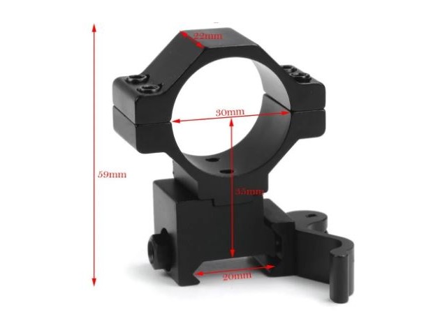 Montaggio weaver per torcia 25/30 alta