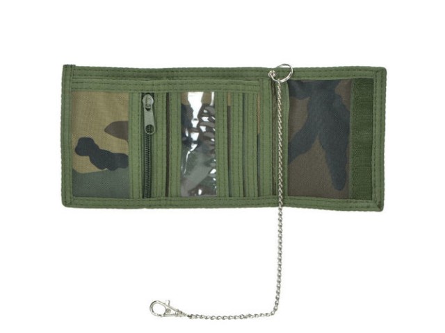 Wallet with chain MILTEC woodland