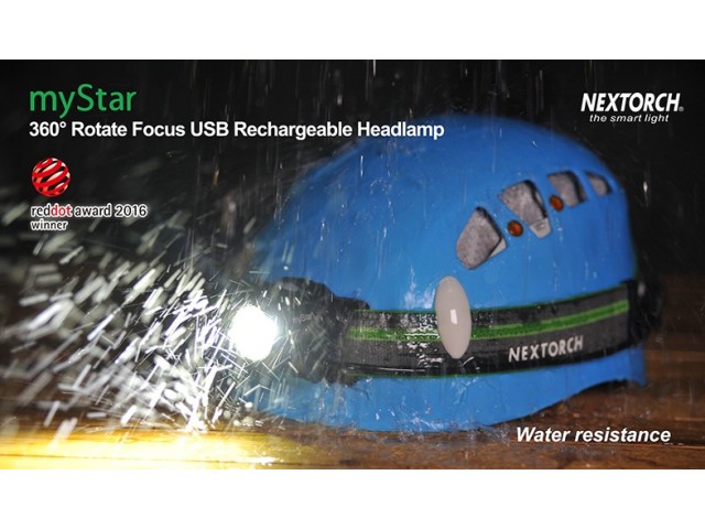 Prednja svjetiljka NEXTORCH myStar CRNA - punjiva