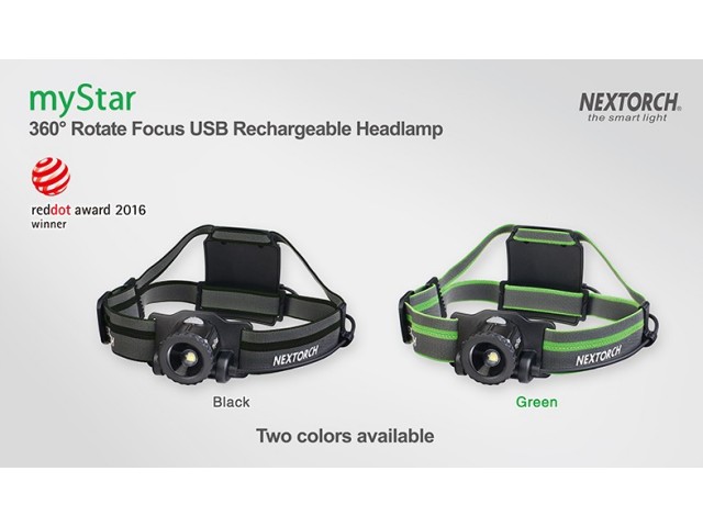Prednja svjetiljka NEXTORCH myStar CRNA - punjiva