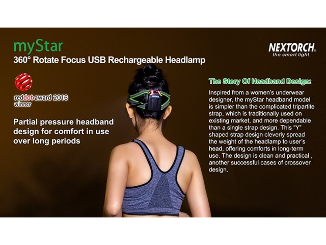 Recharchable light NEXTORCH myStar - black