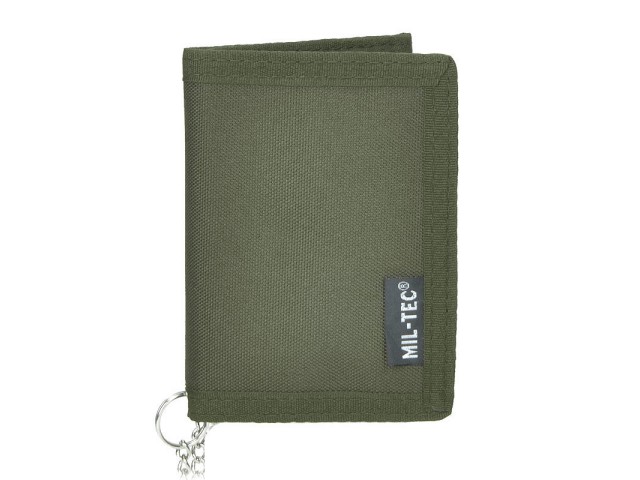 Wallet with chain MILTEC green