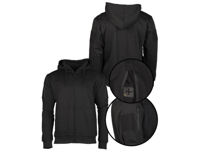 MIL TEC tactical hoodie with zipper black
