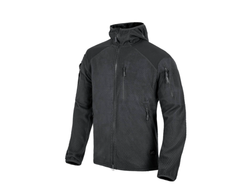 Fleece shirt HELIKON Alpha Hoodie - black