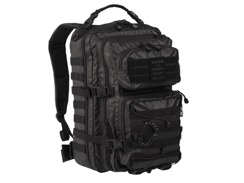 TACTICAL BLACK BACKPACK US ASSAULT LARGE