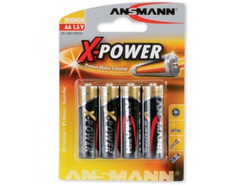 Baterija ANSMANN ALKALNA X-POWER LR06 (4 V BLISTRU) 1,5V AA